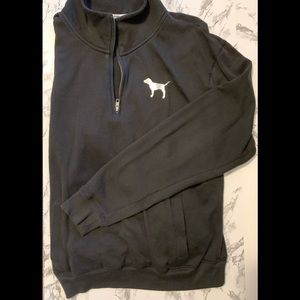 VS Pink 1/4 zip sweatshirt